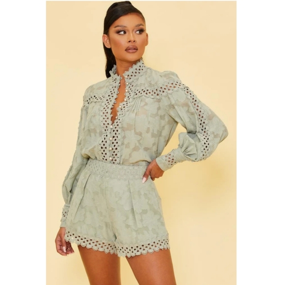 Luxxel Pants - Luxxel Sage Green Short Set